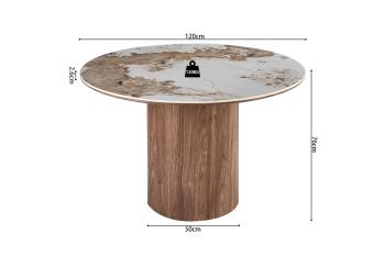 Ronde eetkamertafel pandora keramiek 120 cm