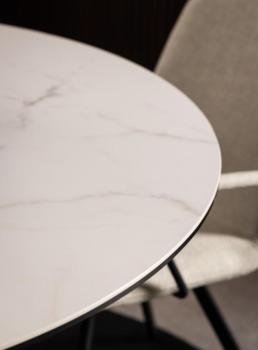 ronde eetkamertafel heaven wit keramiek 119cm