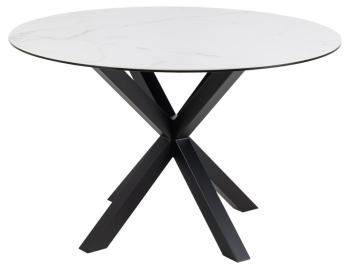 ronde eetkamertafel heaven wit keramiek 119cm