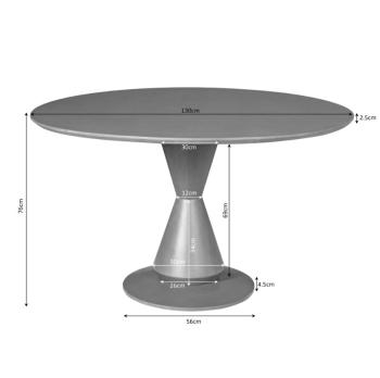 ronde eetkamertafel donkerbruin mangohout 130cm