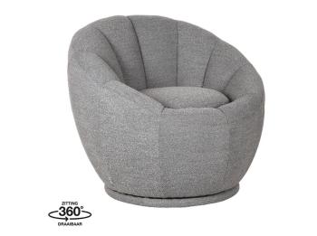 Fauteuil grijs bouclé