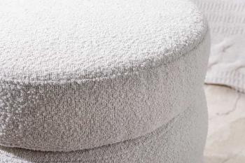 hocker met opbergruimte creme wit 49 cm