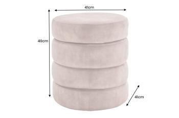 hocker met opbergruimte geel fluweel 49 cm