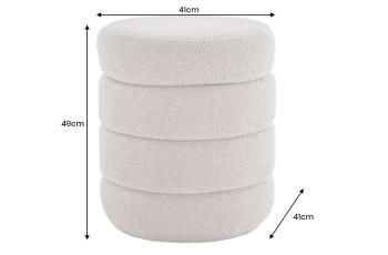 hocker met opbergruimte taupe 49 cm
