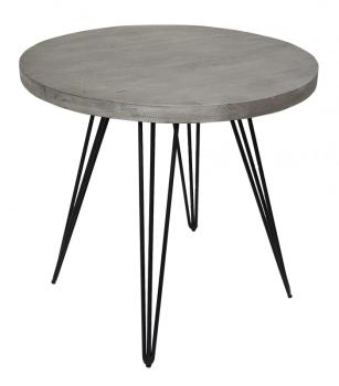 ronde tafel mangohout grijs 80 cm