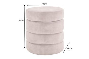 hocker met opbergruimte champagne fluweel 49 cm