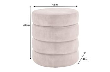 hocker met opbergruimte geel fluweel 49 cm