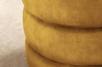 hocker met opbergruimte geel fluweel 49 cm
