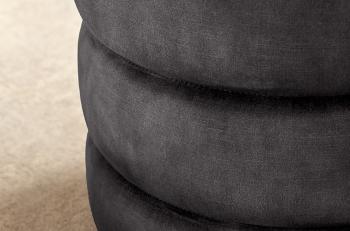 hocker met opbergruimte grijs fluweel 49 cm