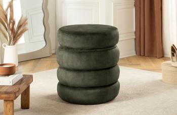 hocker met opbergruimte groen fluweel 49 cm