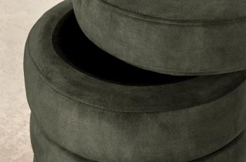 hocker met opbergruimte groen fluweel 49 cm