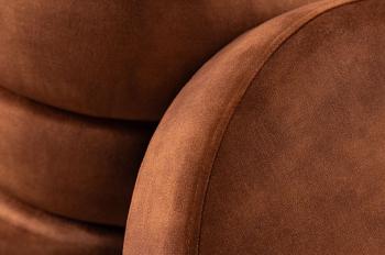 hocker met opbergruimte roestbruin fluweel 49 cm