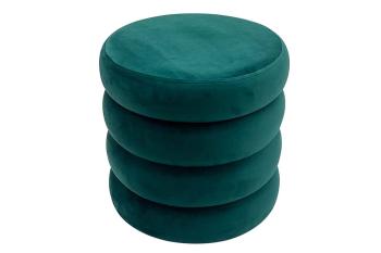 hocker met opbergruimte groen fluweel 41,5 cm