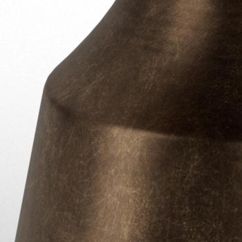 Ronde salontafel brons met bruin glas 45 cm