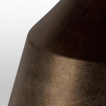 Ronde salontafel brons met bruin glas 70 cm