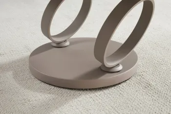 Draaibare salontafel travertin keramiek 80-133 cm