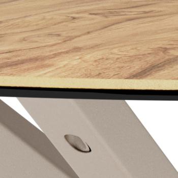 Salontafel rond eiken keramiek 82 cm 