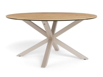 Salontafel rond eiken keramiek 82 cm 
