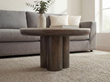 ronde salontafel zwart bronze poot marmer wit 60 cm