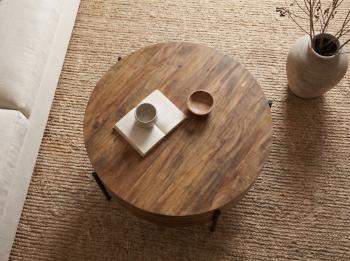 salontafel mangohout bruin 65 cm