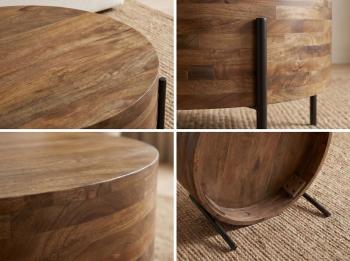 salontafel mangohout bruin 65 cm