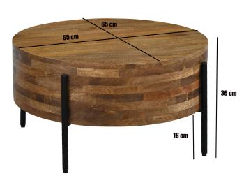 salontafel mangohout bruin 65 cm