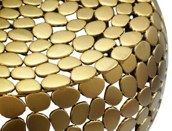 Salontafel goudkleurig metaal 66cm