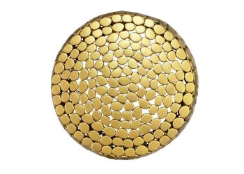 Salontafel goudkleurig metaal 66cm