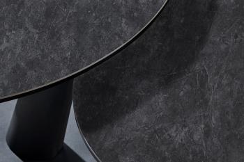 ronde salontafel keramiek donkergrijs draaibaar 80-126 cm
