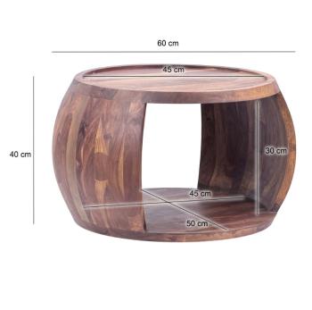 Salontafel rond sheesham hout 60 cm