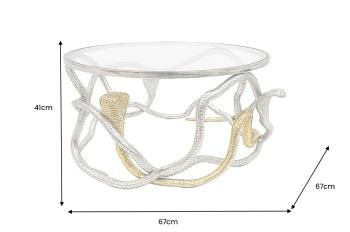 ronde salontafel snake zilver goud 67 cm