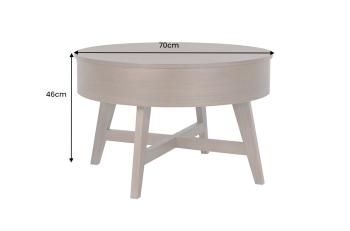 ronde salontafel walnoot 70 cm