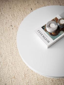 Ronde salontafel wit hoogglans 60 cm