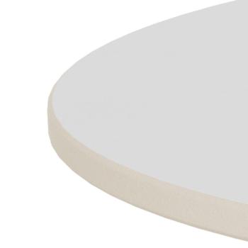 ronde salontafel wit keramiek zwart onderstel 70 cm