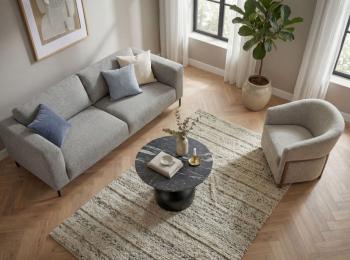 Zwarte salontafel Marmer metaal 60 cm