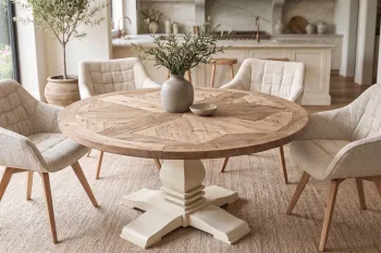 ronde tafel recycled grenenhout 120 cm