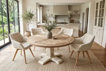 ronde tafel recycled grenenhout 120 cm