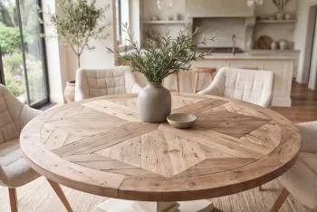 ronde tafel recycled grenenhout 120 cm