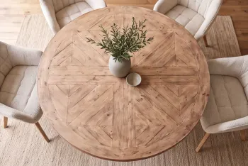 ronde tafel recycled grenenhout 120 cm