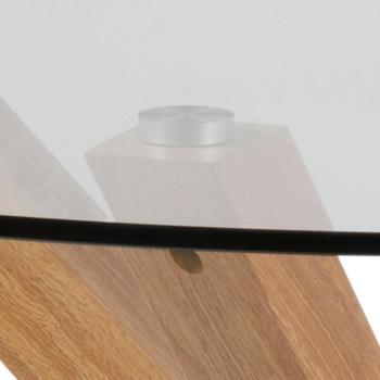 Ronde eetkamertafel wild eiken met veiligheidsglas 119cm