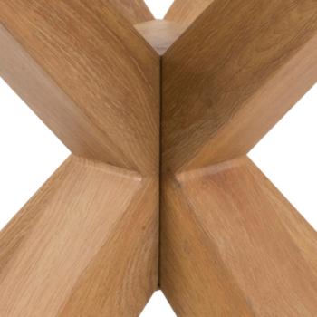 Ronde eetkamertafel wild eiken met veiligheidsglas 119cm