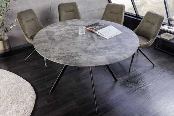 Ronde Eetkamertafel grijs betonlook 120 cm