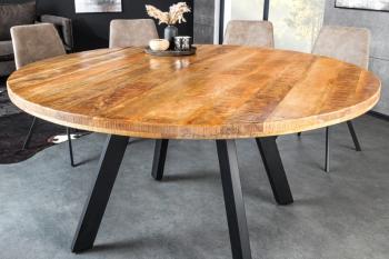 ronde eettafel bruin mango 145 cm