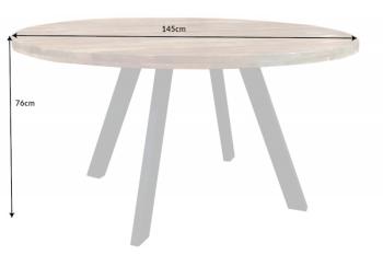 ronde eettafel bruin mango 145 cm