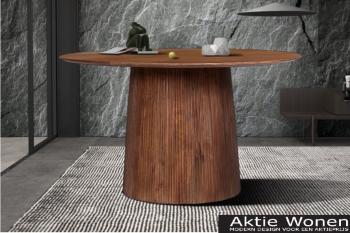 ronde lichtbruine tafel 130 cm