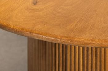 Ronde Eettafel mangohout met barfunctie 120 cm