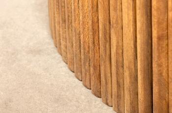 Ronde Eettafel mangohout met barfunctie 120 cm