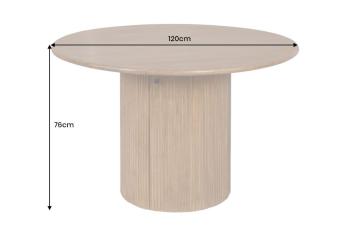 Ronde Eettafel mangohout met barfunctie 120 cm