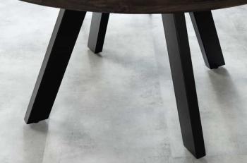 Ronde tafel mangohout taupebruin 120 cm