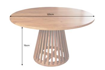ronde eetkamertafel massief acaciahout 120 cm